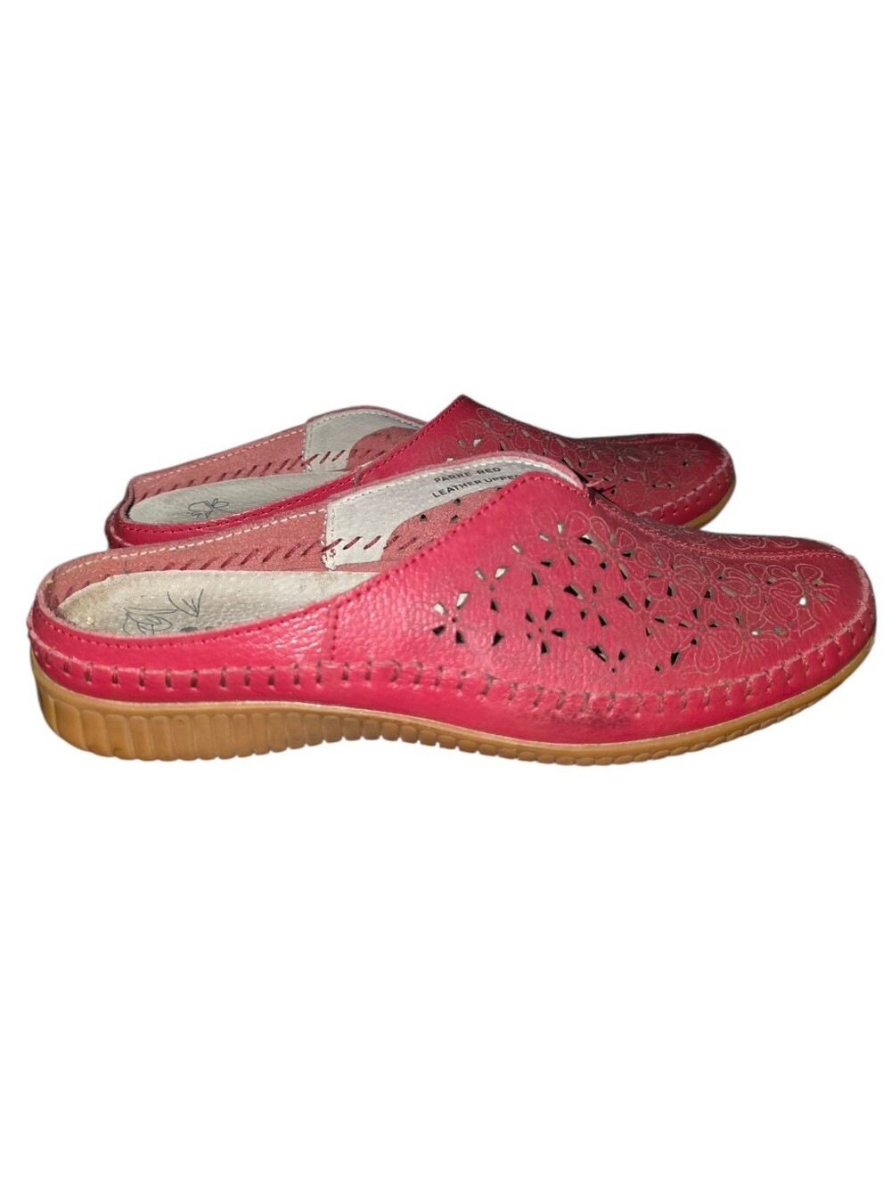 Spring Step Women's Parre Leather Clog in Red